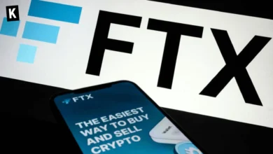 FTX advertising on phone, background with FTX logo