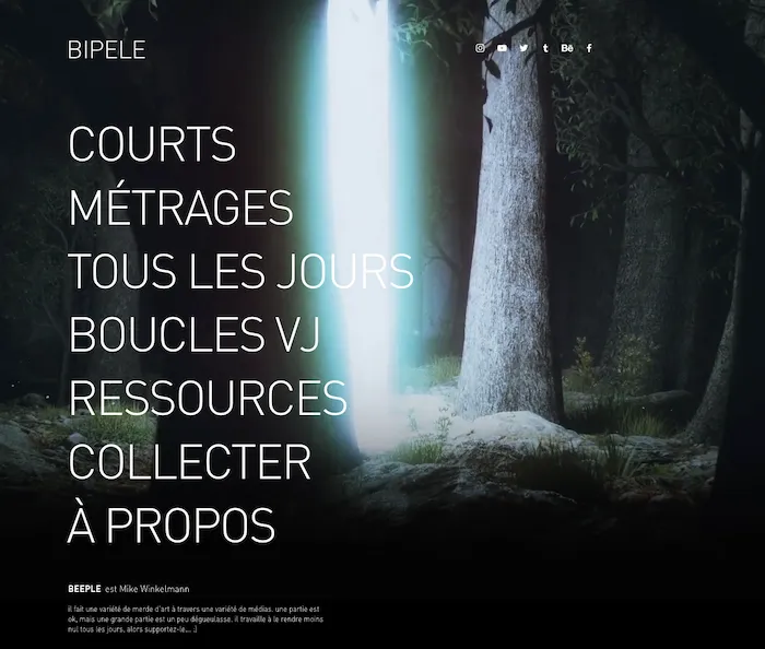 Beeple page d'accueil