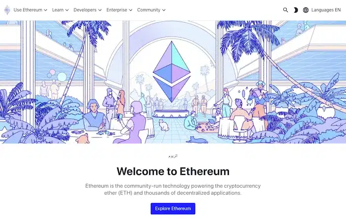 Ethereum.org homepage