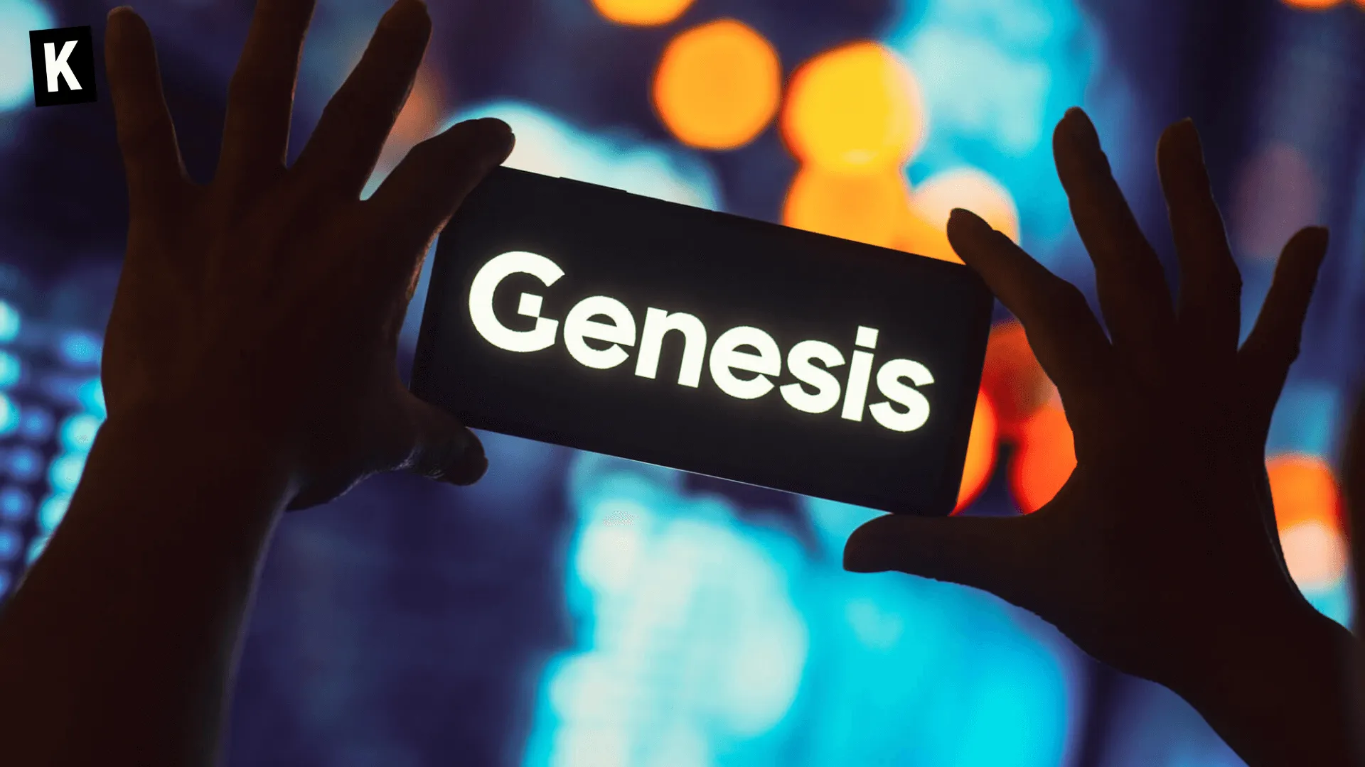 Genesis logo on a phone screen