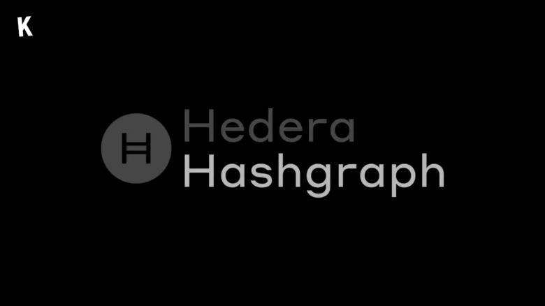 Logo Hedera Hashgraph sur fond noir