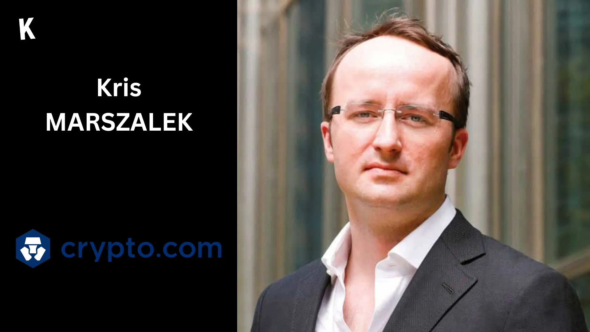 Kris Marszalek Portrait and Crypto.com logo