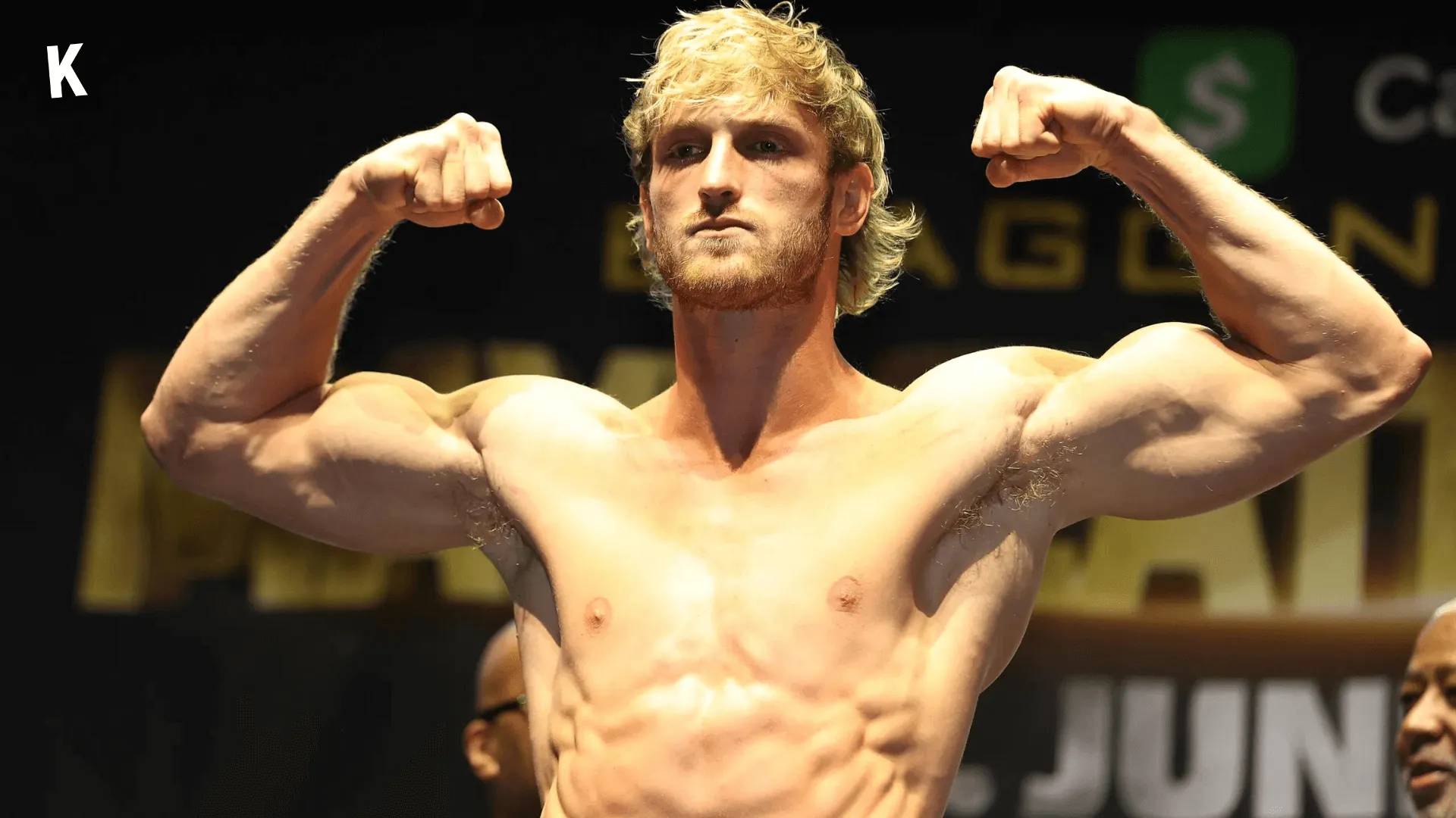 Logan Paul à la pesée avant un combat