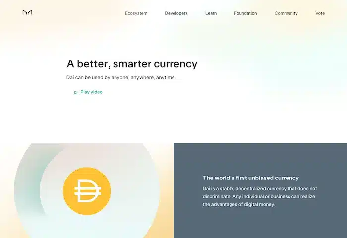 MakerDao homepage