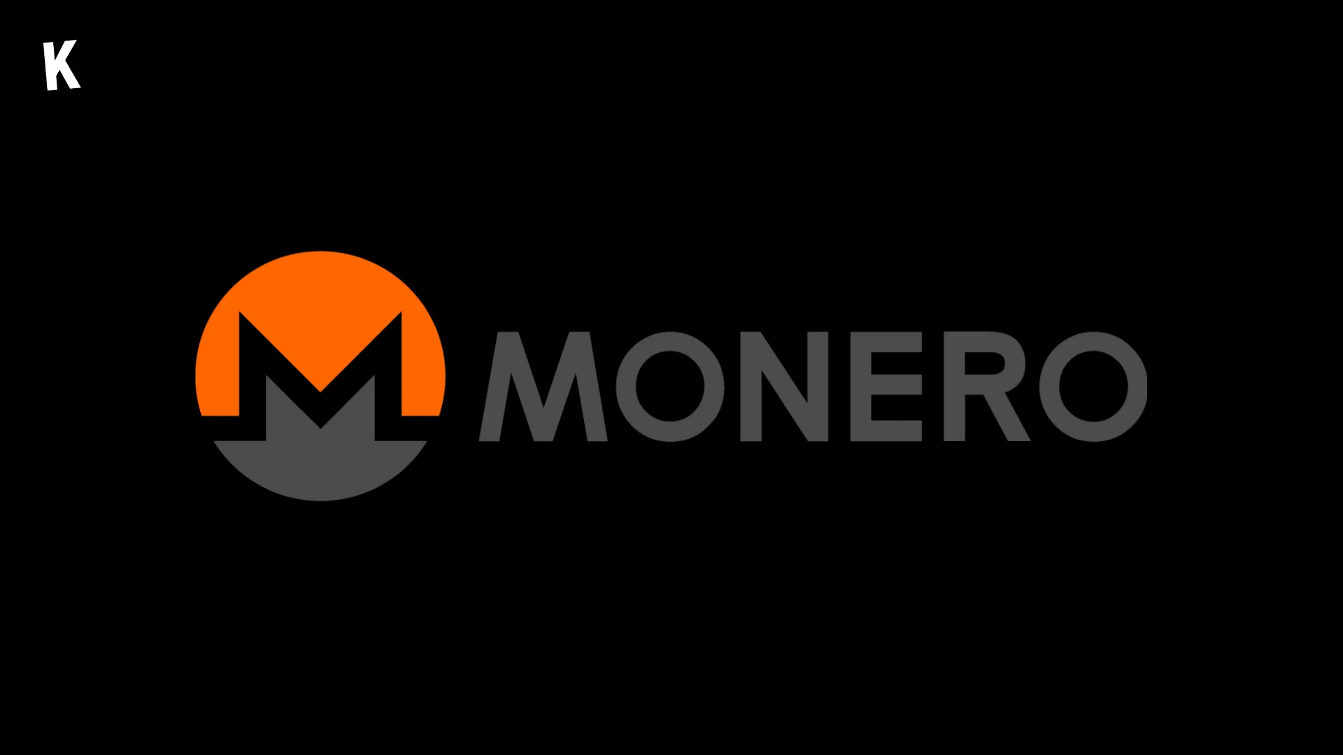 Logo Monero sur fond noir