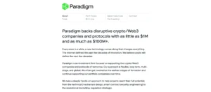 Paradigm website