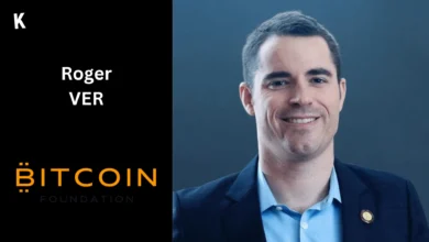 Roger Ver Portrait and Bitcoin Foundation logo