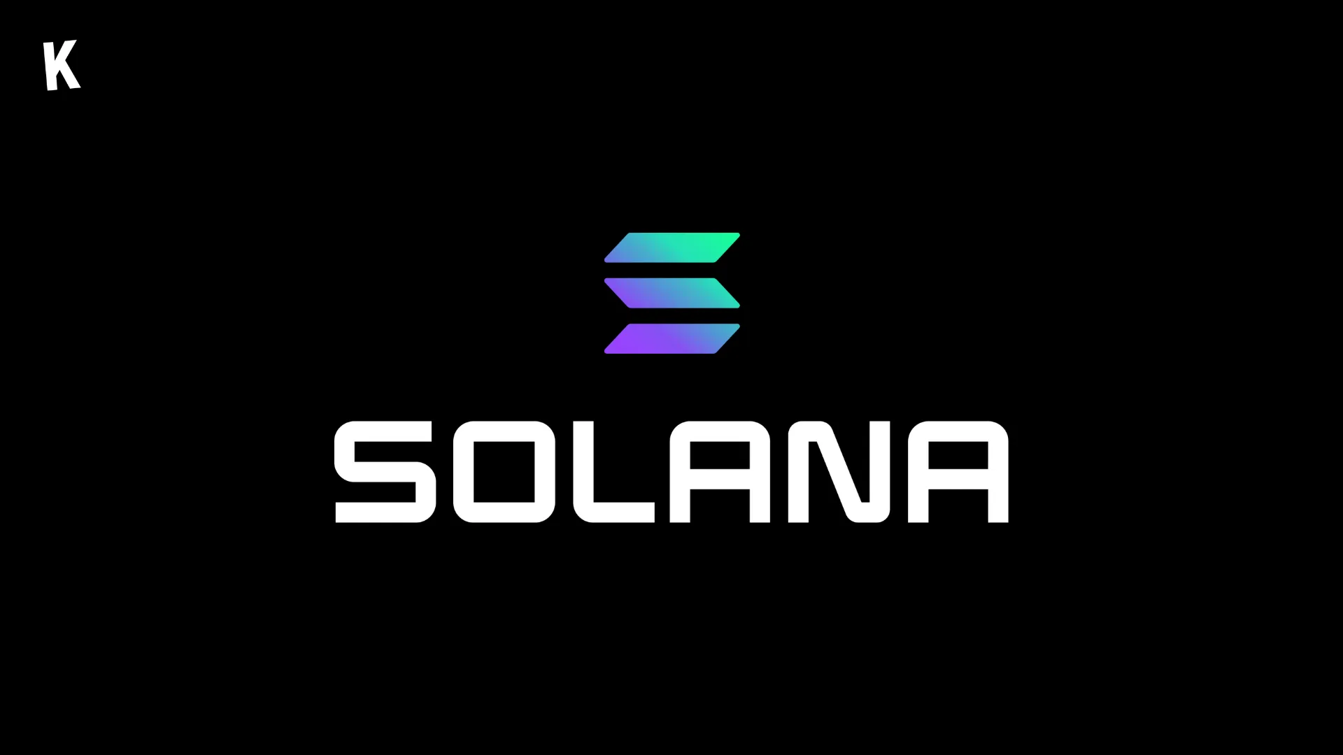 Logo Solana sur fond noir