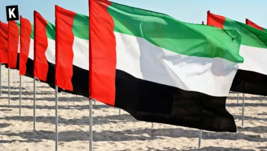 Drapeaux des Emirats Arabes Unis