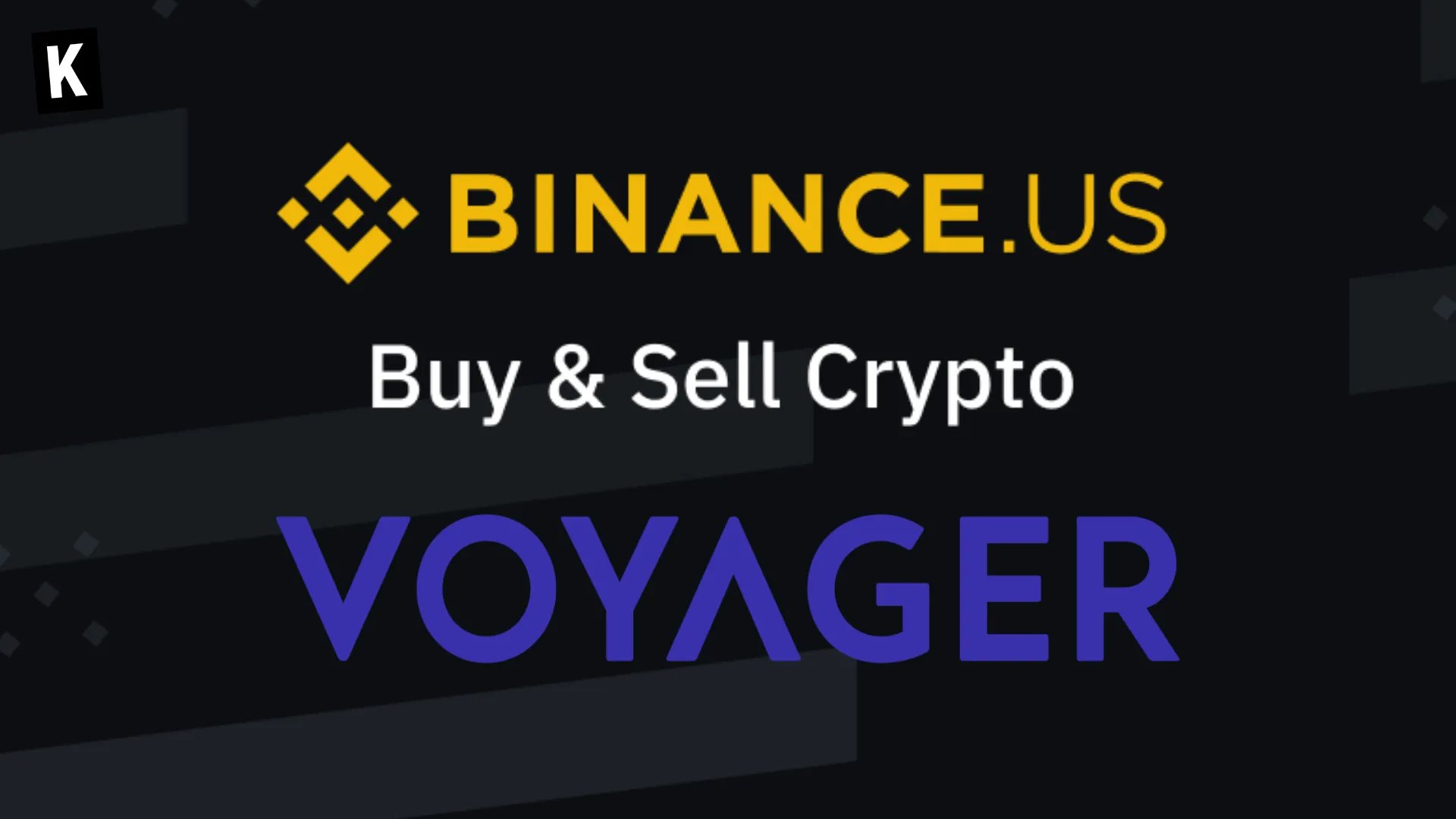 Binance.US and Voyager Digital Logos