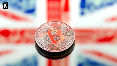 Bitcoin on Union Jack flag
