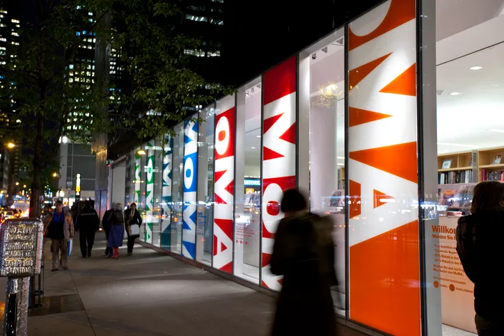 MoMA New York at night